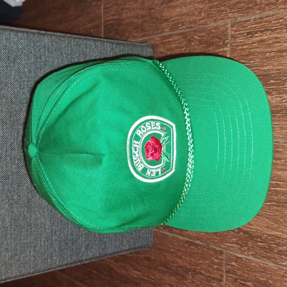 Vintage Len Busch Roses Green Adjustable Hat - Picture 2 of 9